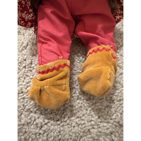 Vintage Arctic-Inspired Porcelain Eskimo Doll Tall Wooden Body‎ Moveable Legs - Picture 8 of 10